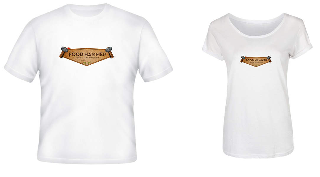 T shirts for promoting Food Hammer and its concept.